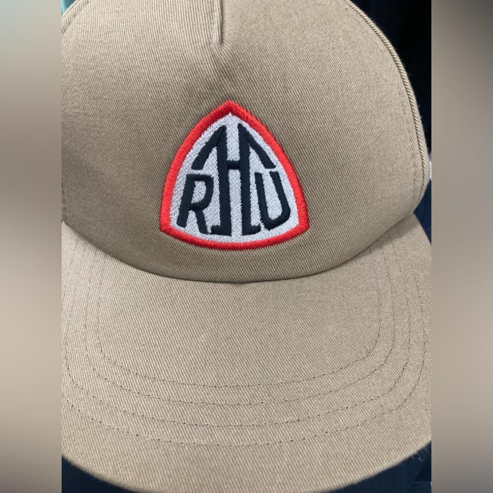 Rhude Beige Hat with Red and Black Emblem - Picture 7 of 10